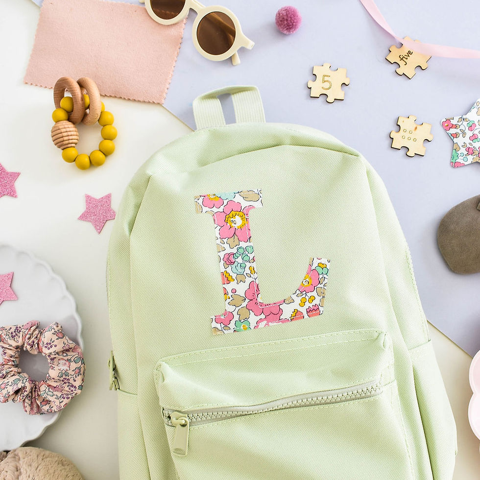 Thumbnail: Liberty of London personalised children's backpack - light green
