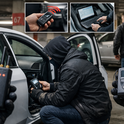 Robos de vehículos, ahora con armas digitales