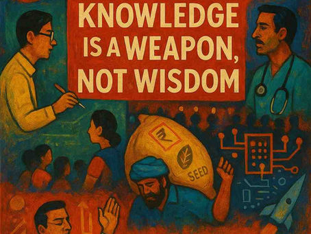 Knowledge is a Weapon, Not Wisdom