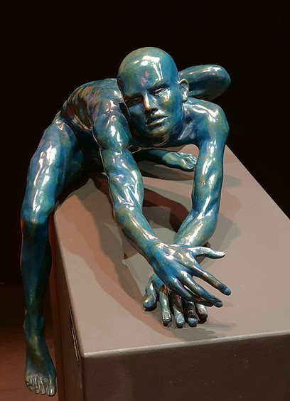 Sculpture bronze Eva Czaplicki "Bleu nuit""