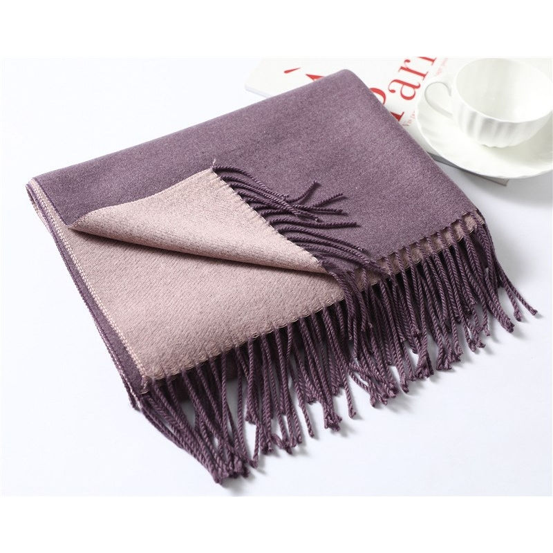 Thumbnail: 2 Tone Pashmina Feel Winter Scarf | Shawl