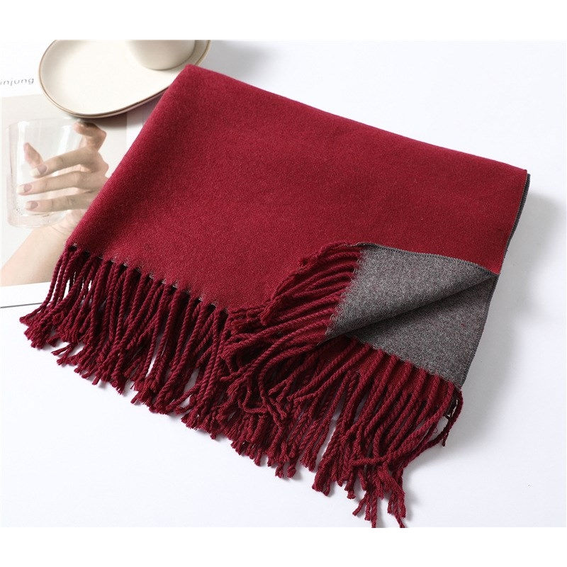 Thumbnail: 2 Tone Pashmina Feel Winter Scarf | Shawl