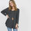Thumbnail: V-neck Long Sleeve Swing Tunic ~Charcoal