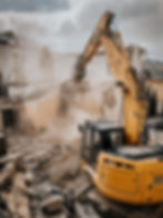 Abrissarbeiten Bagger