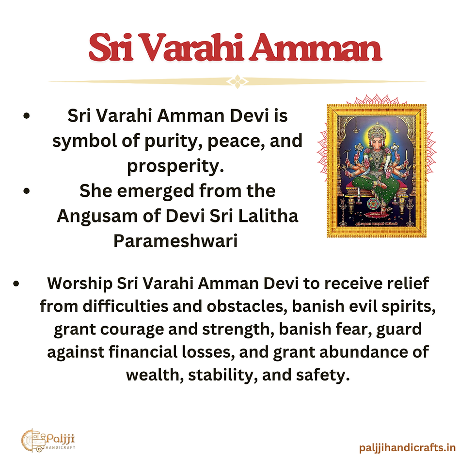 Thumbnail: Varahi Amman Devi Photo Frame with Wall Hangers | 6 x 8 Inches - VA6SPK