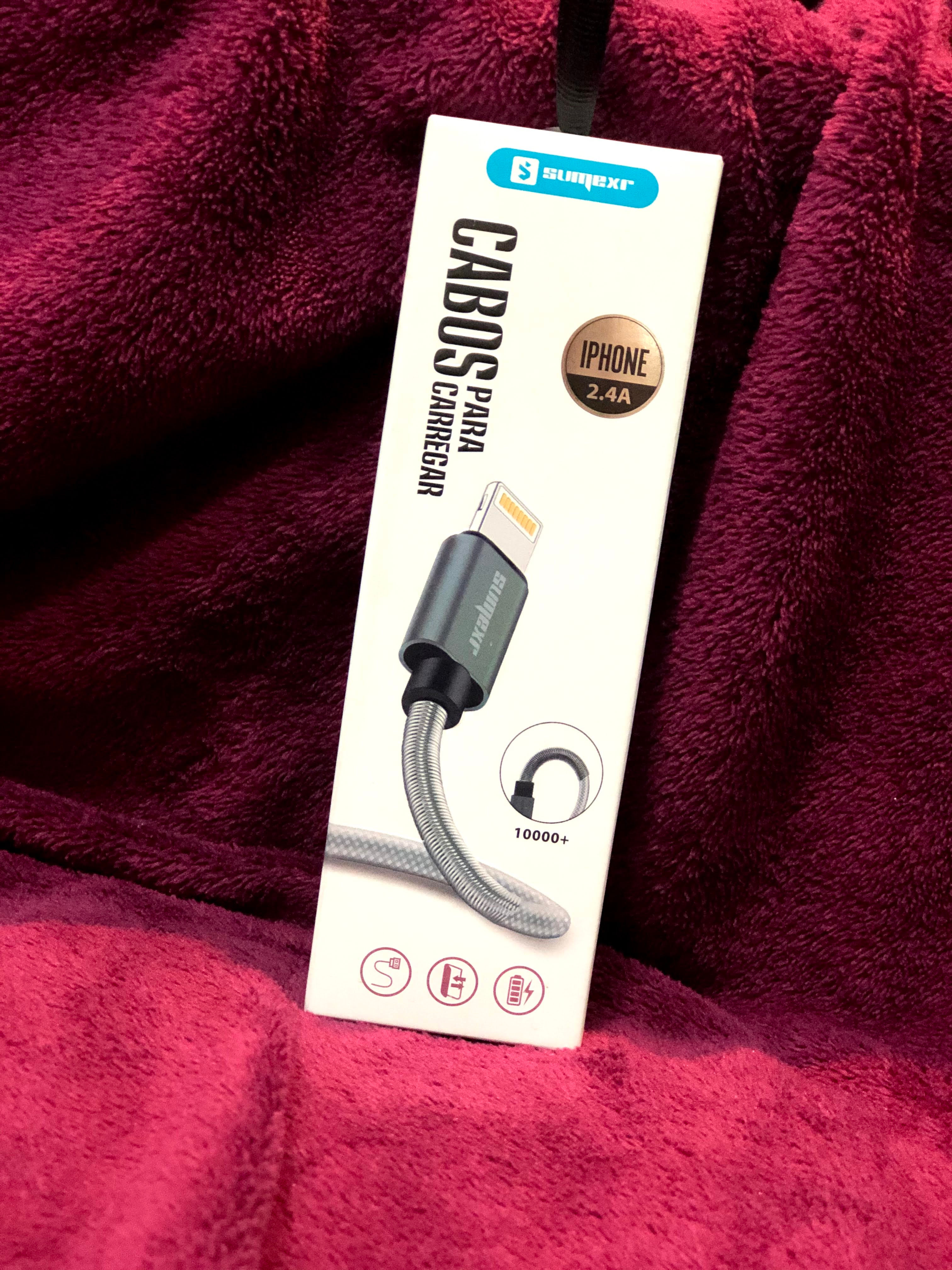 Cabo USB IPhone Com Mola Contra Rompimento Sumexr