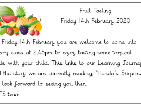 Tropical Fruit Tasting in Reception
