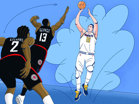 NBA, Illustration, Illustrator, MVP, Nikola Jokic, Design, Designer