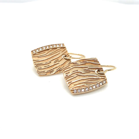 Custom Yellow Gold Earrings - Andrew Bugher Design, Fine Handcrafted Jewelry in Minneapolis, Custom Rings, Bracelets, Necklaces, Earrings