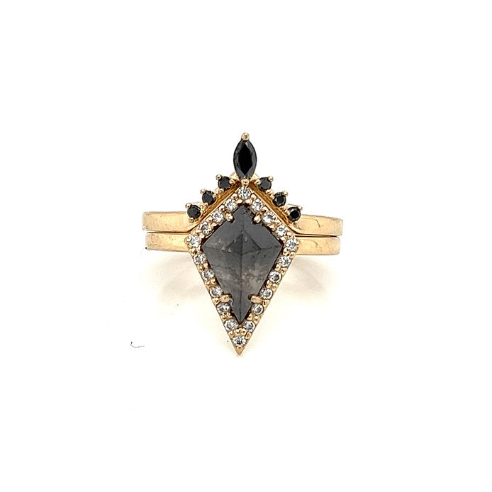 Black Gemstone Diamond Front View