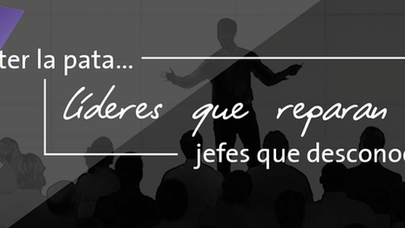 “Meter la pata”...líderes que reparan, jefes que desconocen