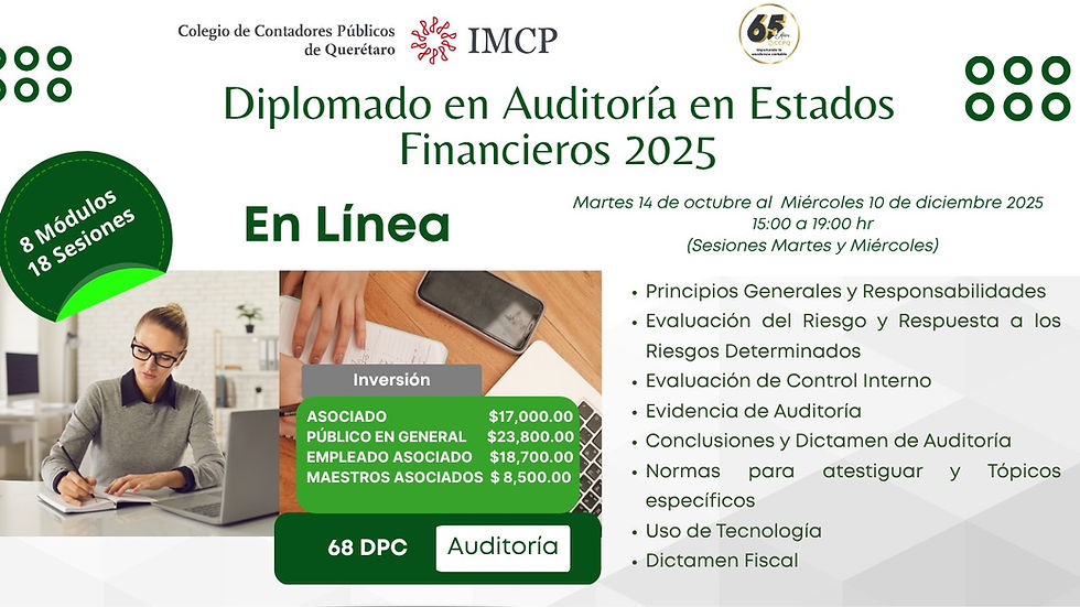 Diplomado en Auditoría en Estados Financieros 2025