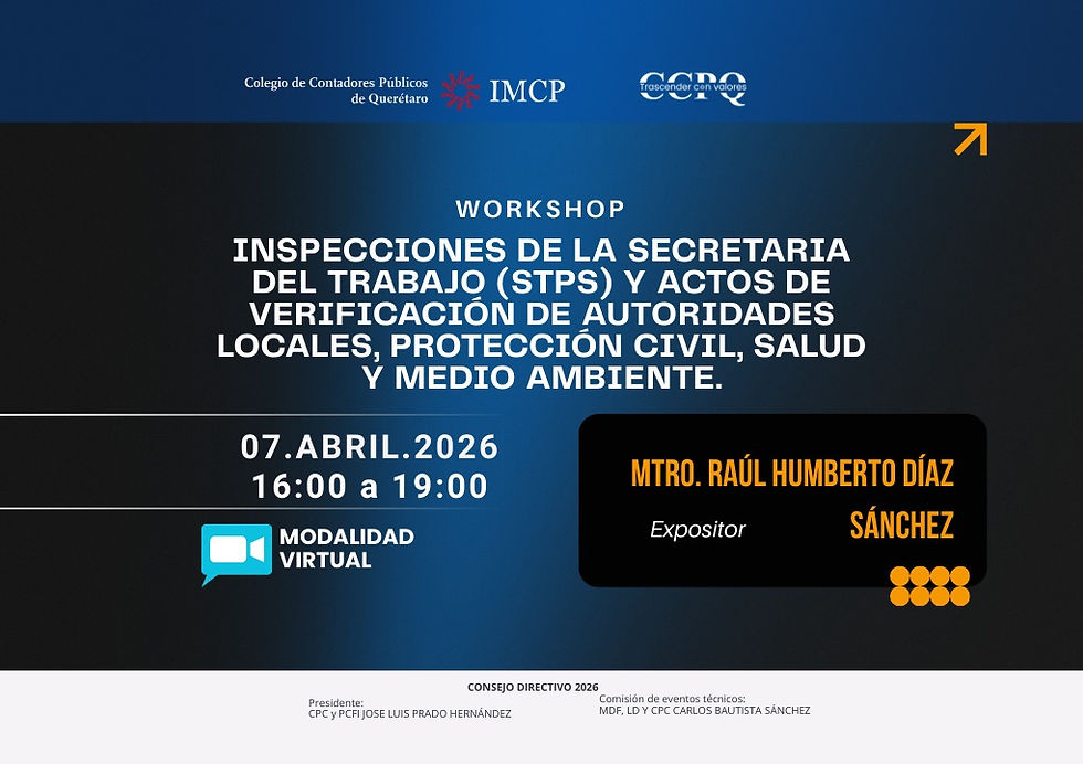 Inspecciones de la Secretaria del Trabajo (STPS) y actos de verificación de autoridades locales, protección civil, salud