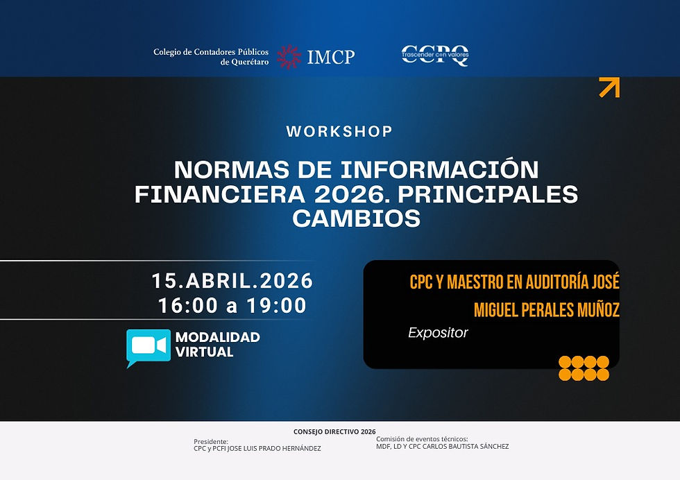Normas de Información Financiera 2026. Principales cambios