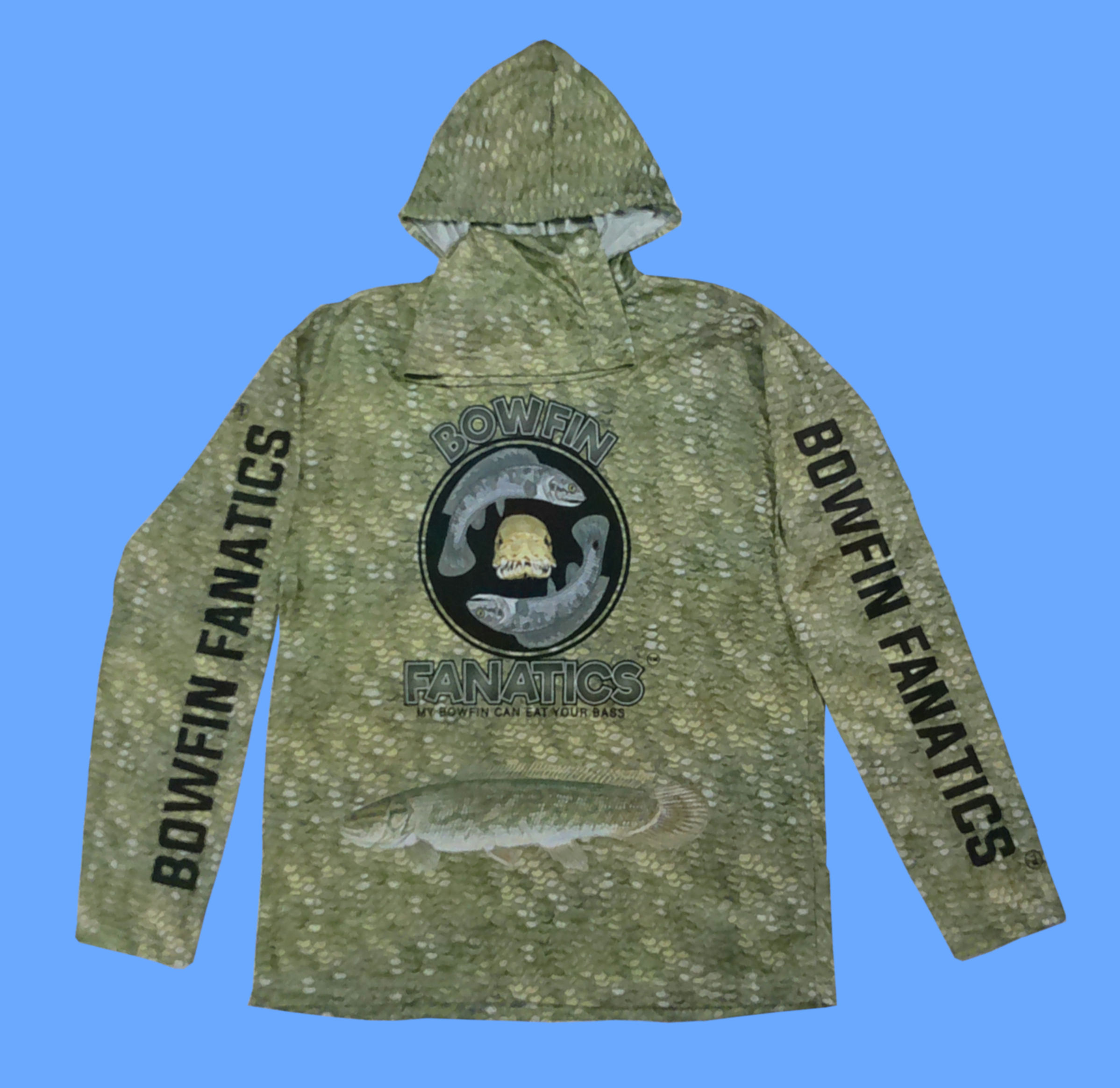 UV Performance Guide Shirt  w/ Buff - Full Fish Scale-Large Logo