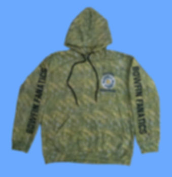 Hoodie Small Logo-Fish Scale Front Black Back