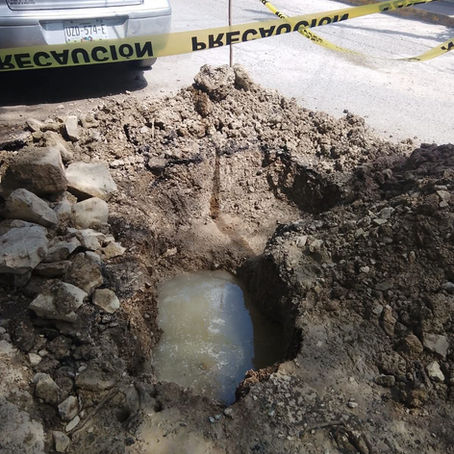 Realiza DAPAS reparación de tubería en colonia San Rafael