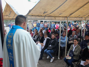 Realizan misa Guadalupana a trabajadores sindicalizados de Ayuntamiento