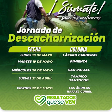 INVITAN A PARTICIPAR EN LA JORNADA DE DESCACHARRIZACIÓN EN CD. VALLES