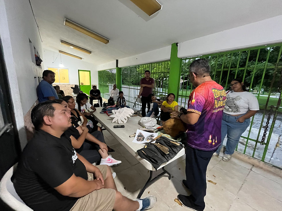 INICIÓ TALLER DE ELABORACIÓN DE MÁSCARAS TALLADAS EN MADERA RUMBO A XANTOLO