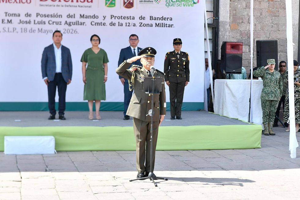 RICARDO GALLARDO PARTICIPA EN TOMA DE PROTESTA DEL NUEVO COMANDANTE DE LA DOCEAVA ZONA MILITAR