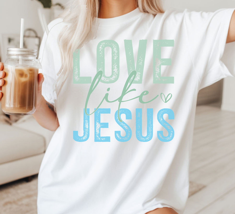 Thumbnail: love like jesus religious shirt white