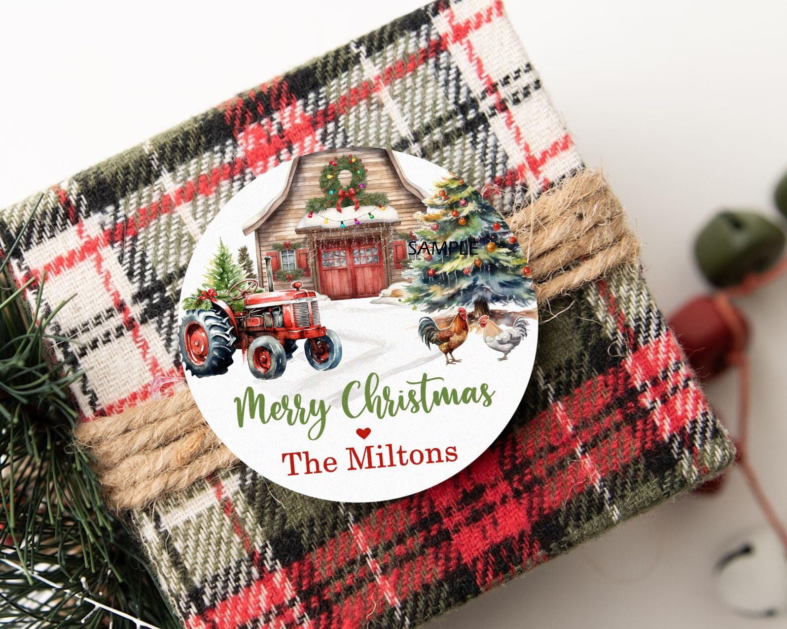 Christmas on the Farm Stickers
