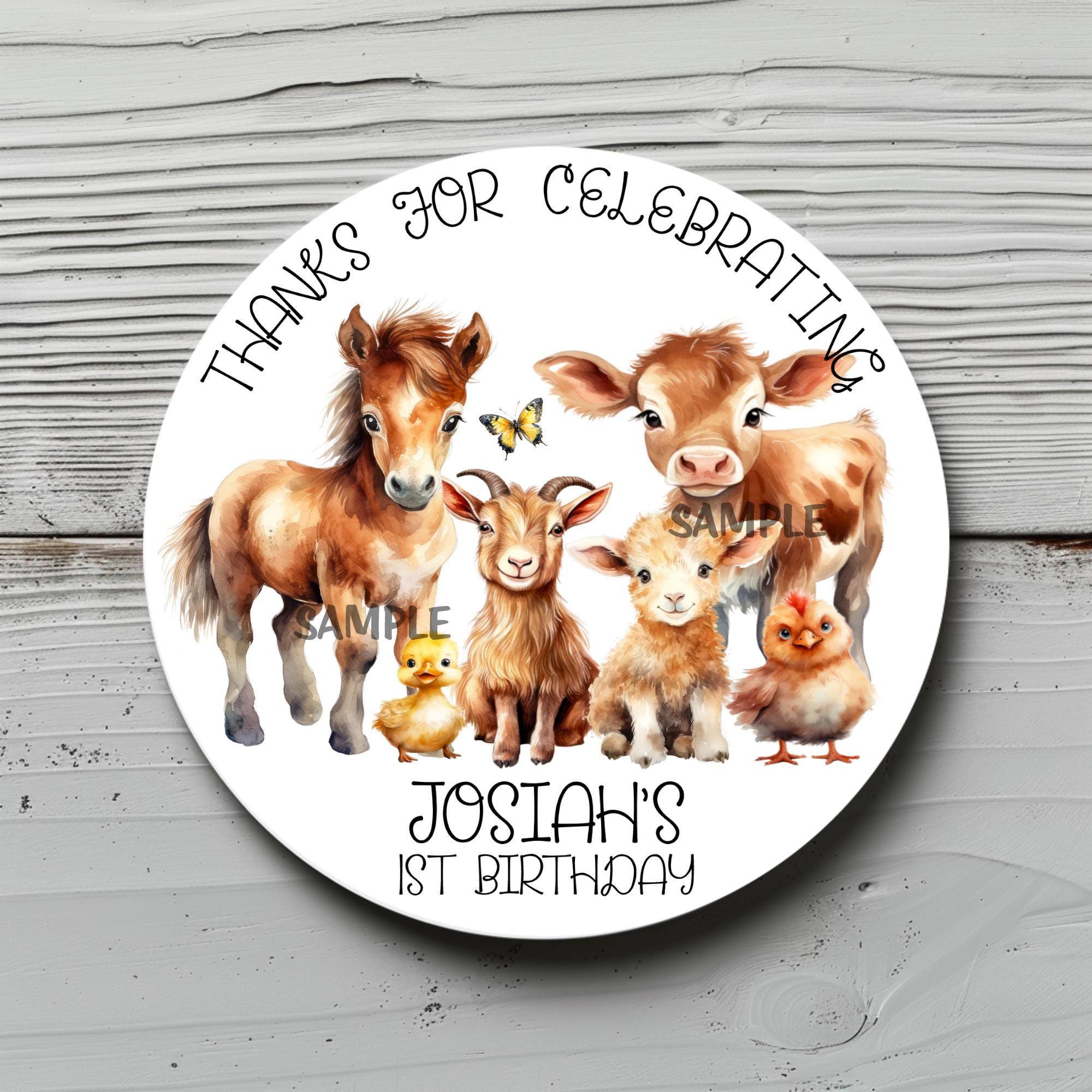 Baby Farm Animals Stickers