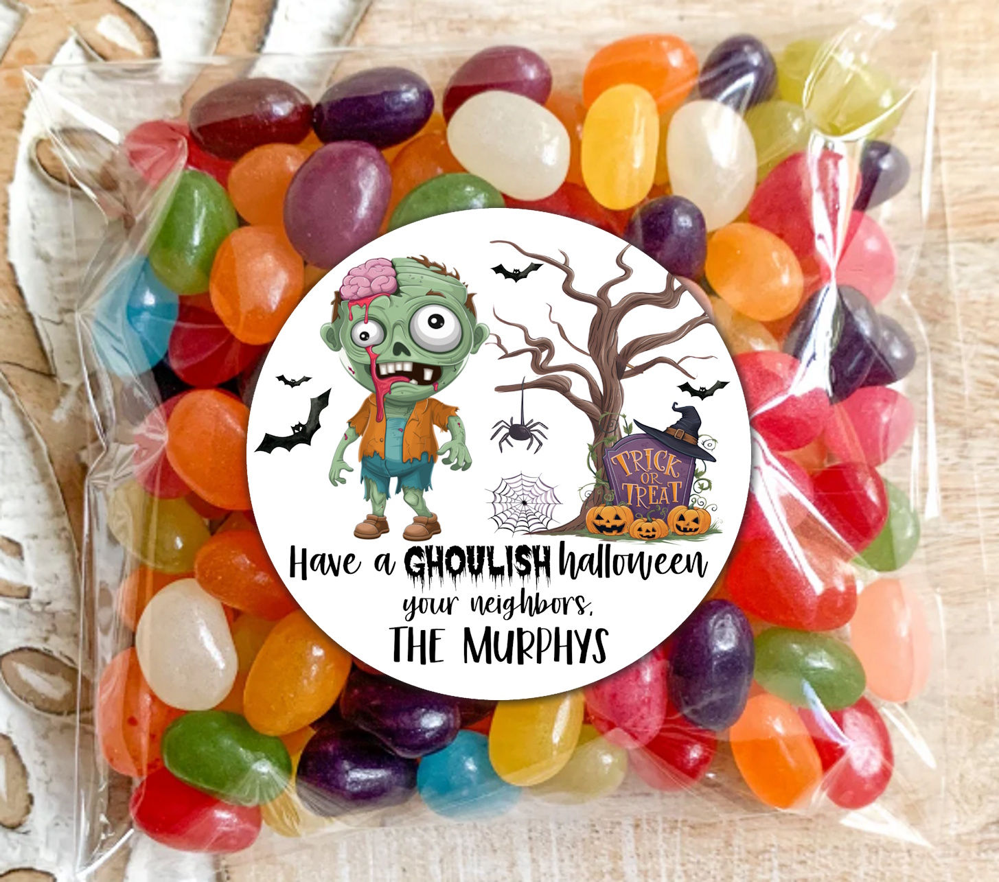 Zombie Ghoul Happy Halloween Ghoulish Stickers