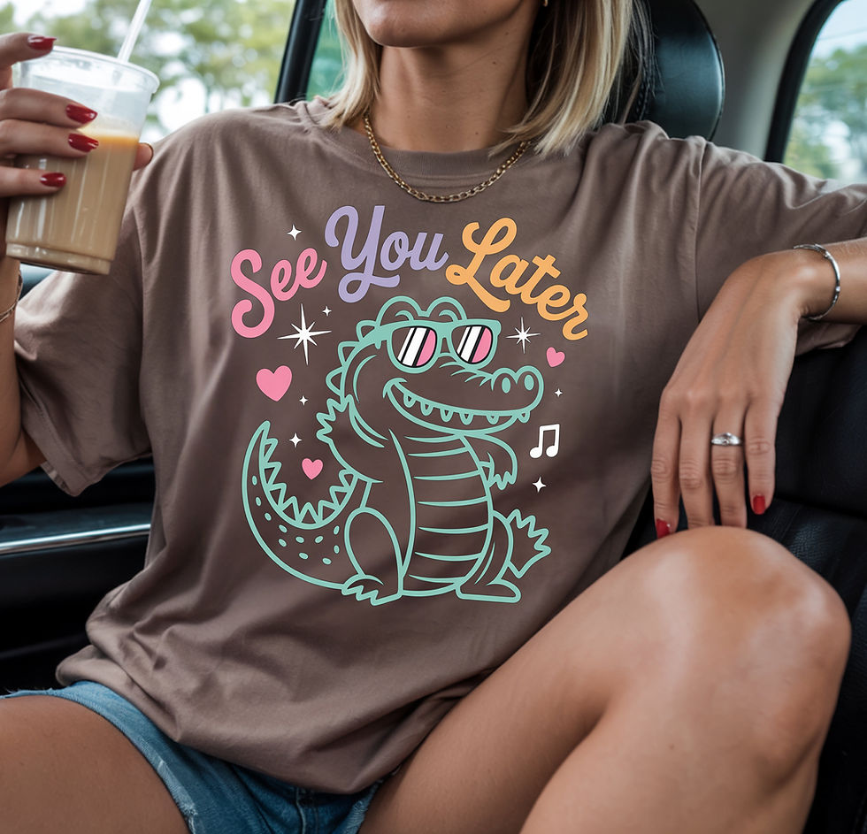 Thumbnail: espresso see you later alligator tee