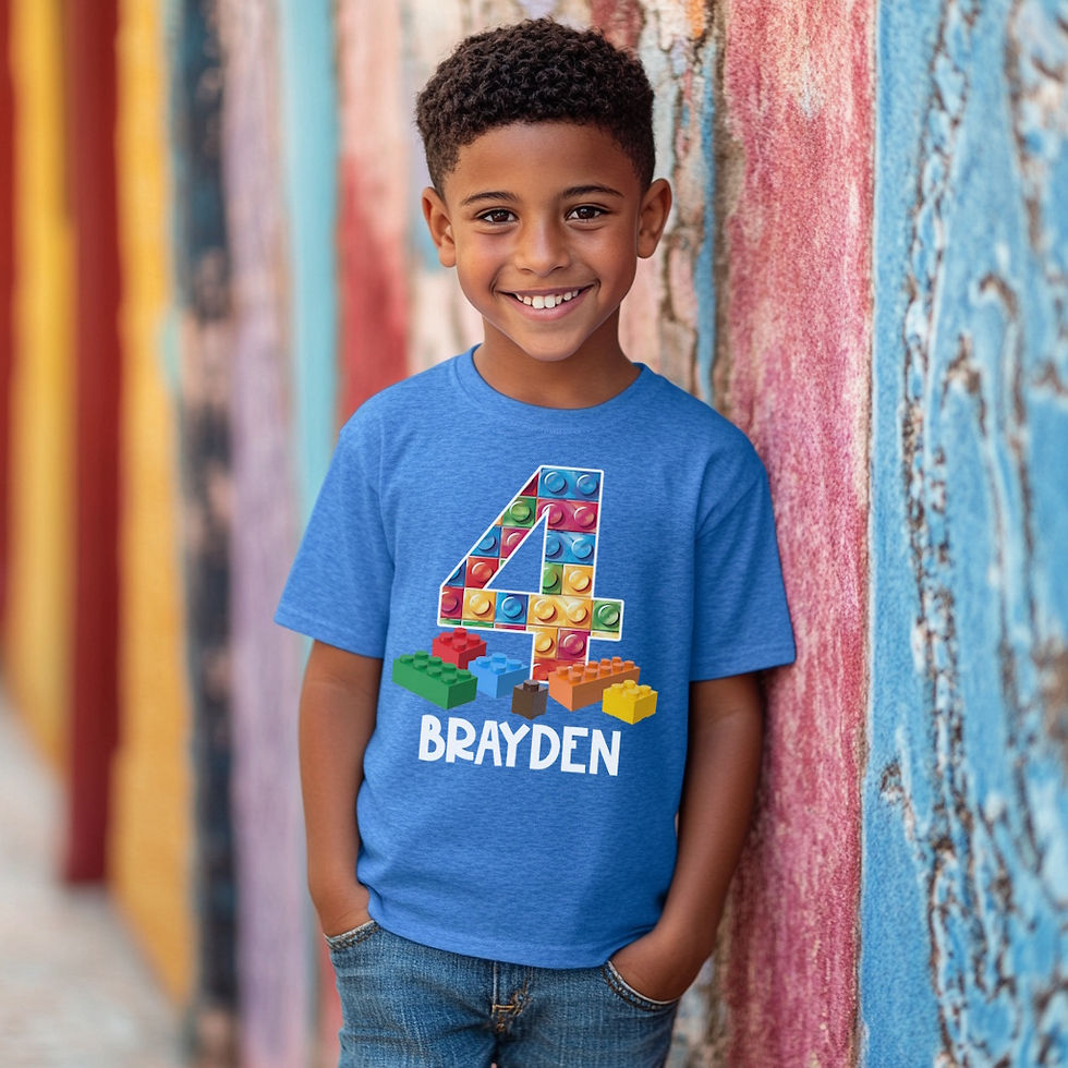 building blocks birthday personalized tee columbia blue