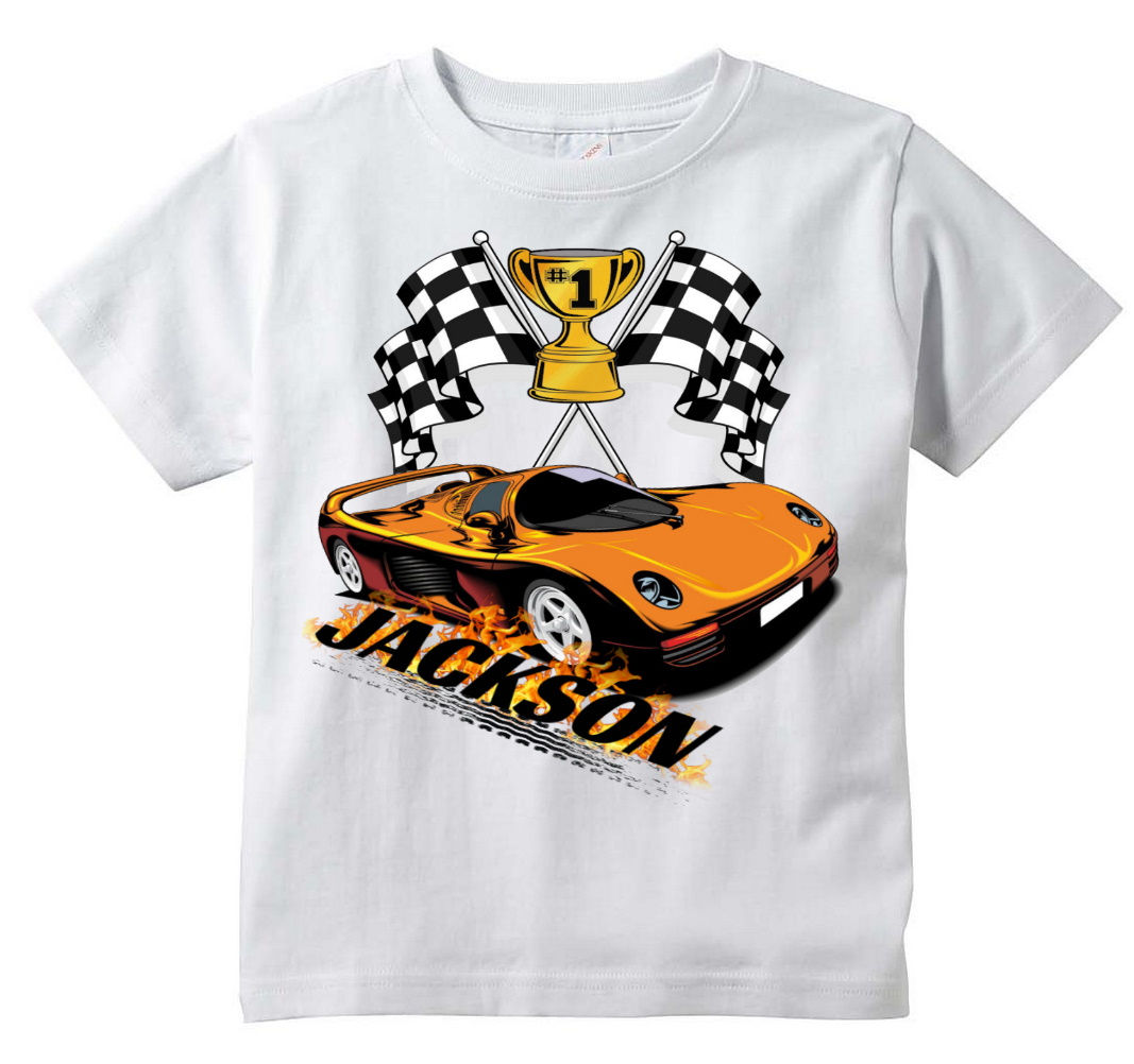 Race Car T-shirt, Customizable