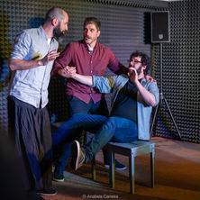 rui neto, david carrão e andré sobral teatro de improviso bacalobaco plataforma improv