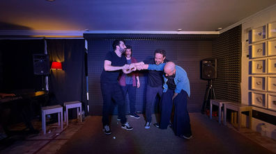 mário abel, joão cruz, rui neto e andré sobral teatro de improviso bacalobaco plataforma improv