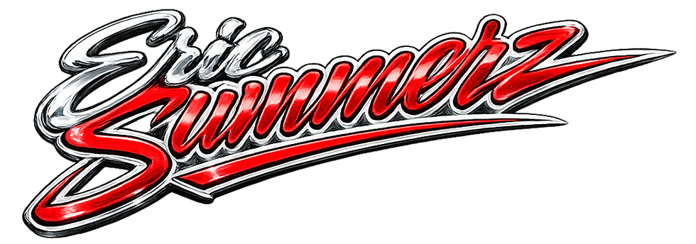 Eric Summerz official logo in chrome metallic style