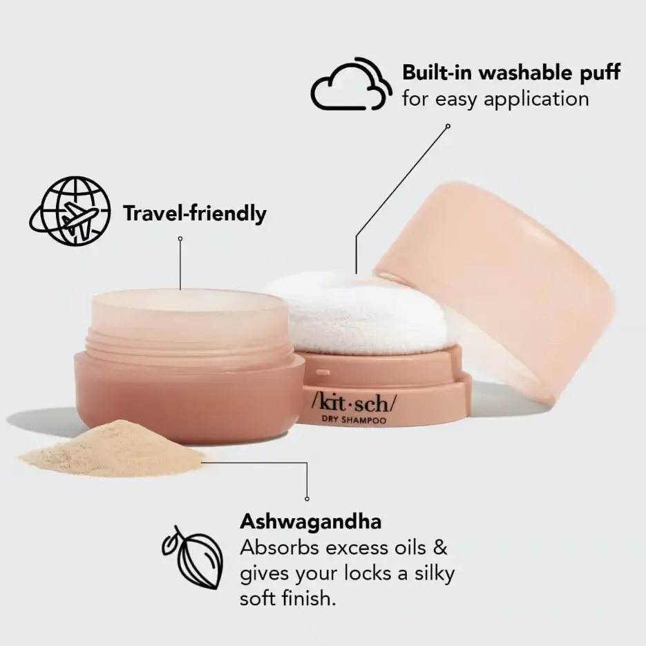 Miniatyrbilde: Kitsch / Volumizing Rice Protein Dry Shampoo - Lyst til mellombrunt hår