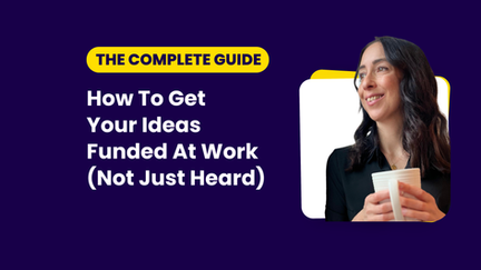 Coach demonstrating ways on how to get your ideas funded at work work (not just heard)