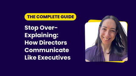 Director in tech presenting a concise update to senior leaders to demonstrate executive-level communication