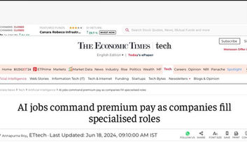 A news item about today’s job market, telling to gain proficiency in AI tools like ChatGPT is essential for career security. AI education courses from MAXPRO AI equip you with the skills to stay relevant, safeguard your role and keep pace with technological advancements. Mastering these AI tools and ChatGPT boosts your productivity while showcasing your ability to innovate and drive organisational growth. As industries transform, AI expertise ensures you remain a valuable asset, enabling you to secure and maintain your job in an ever-evolving workplace. AI is a must for everyone to secure their jobs. Try an AI Tools and ChatGPT course from MAXPRO AI and get premium certification. Learn from MAXPRO AI's AI Instructor Satyen Srivastava.