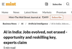 A news item about today’s job market, telling to gain proficiency in AI tools like ChatGPT is essential for career security. AI education courses from MAXPRO AI equip you with the skills to stay relevant, safeguard your role and keep pace with technological advancements. Mastering these AI tools and ChatGPT boosts your productivity while showcasing your ability to innovate and drive organisational growth. As industries transform, AI expertise ensures you remain a valuable asset, enabling you to secure and maintain your job in an ever-evolving workplace. AI is a must for everyone to secure their jobs. Try an AI Tools and ChatGPT course from MAXPRO AI and get premium certification. Learn from MAXPRO AI's AI Instructor Satyen Srivastava.