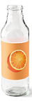 Bouteille de jus de fruits en verre