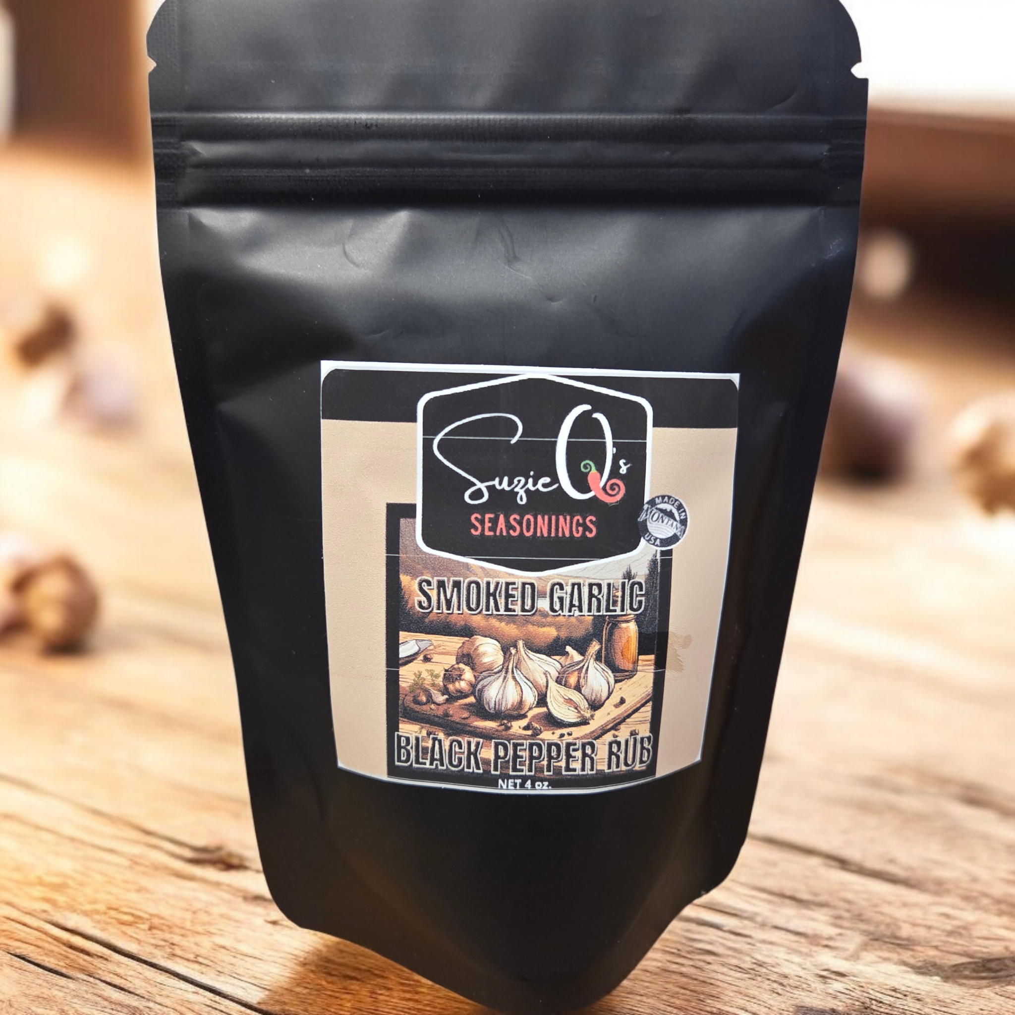 Smoked Garlic Pepper Blend Seasoning Salt