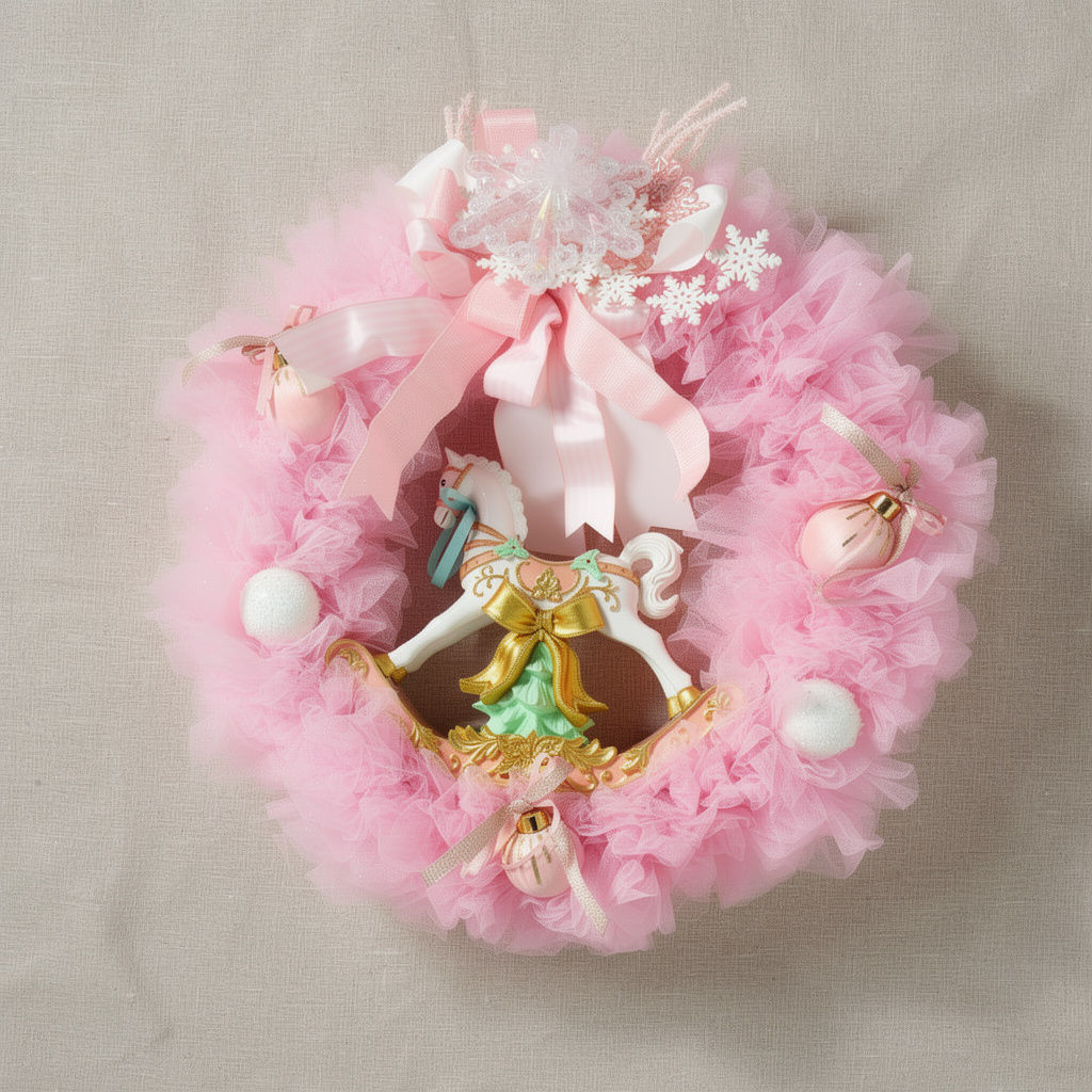 Christmas Rocking Horse Wreath