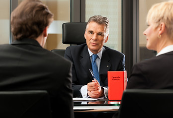Besprechung mit Anwalt