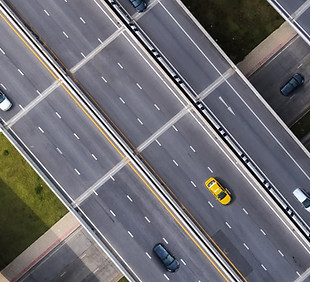 Overhead City Roads