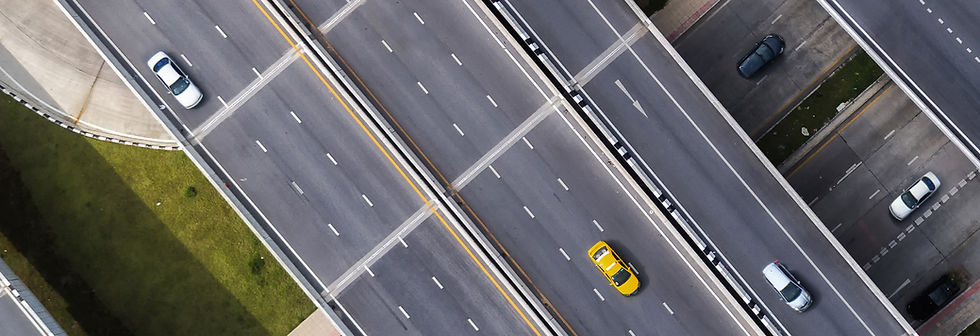 Taxi sur la route