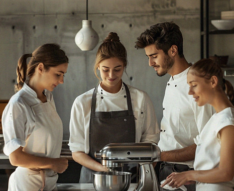 Chefs na cozinha moderna