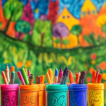 Colorful Art Supplies