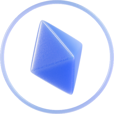 Abstract Blue Pyramid