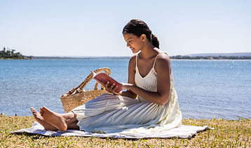 Woman Reading Outdoors
